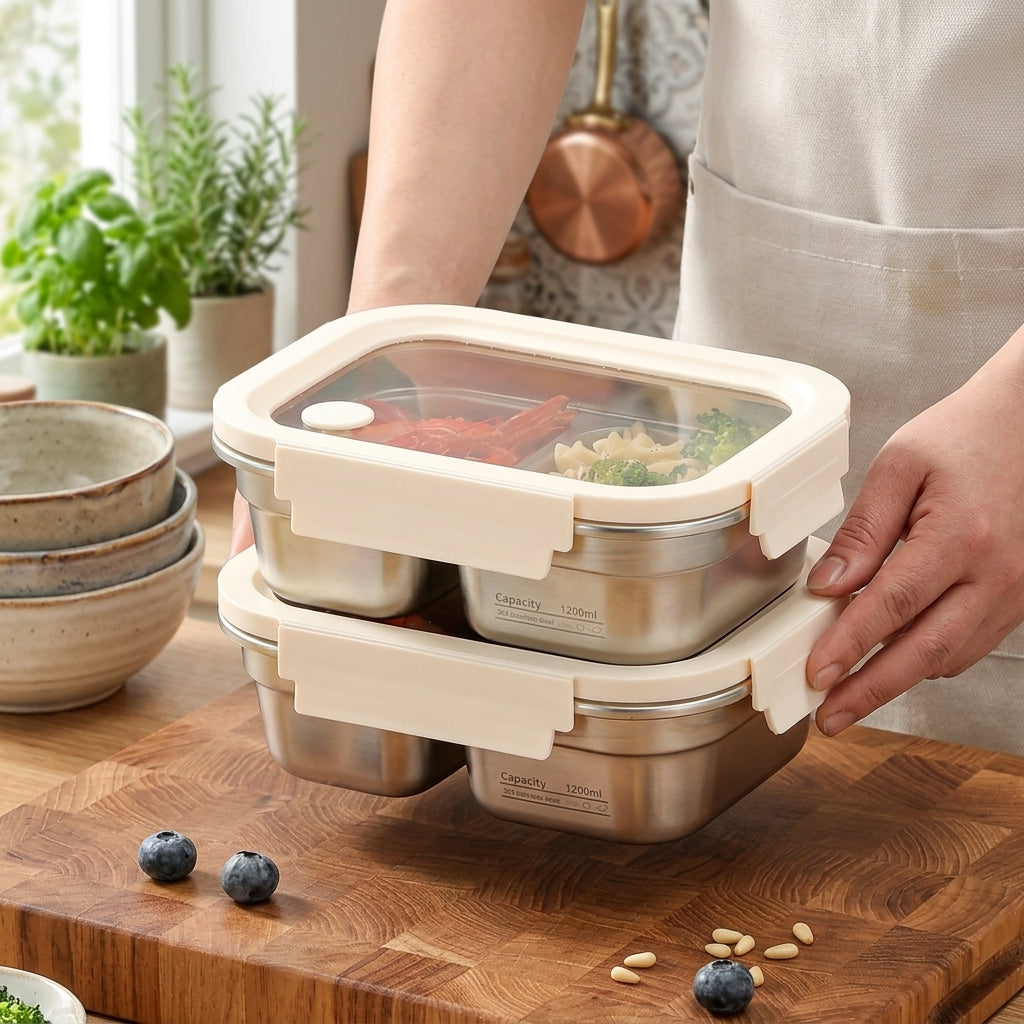 304 Stainless Steel Airtight Microwave Safe Lunch Box