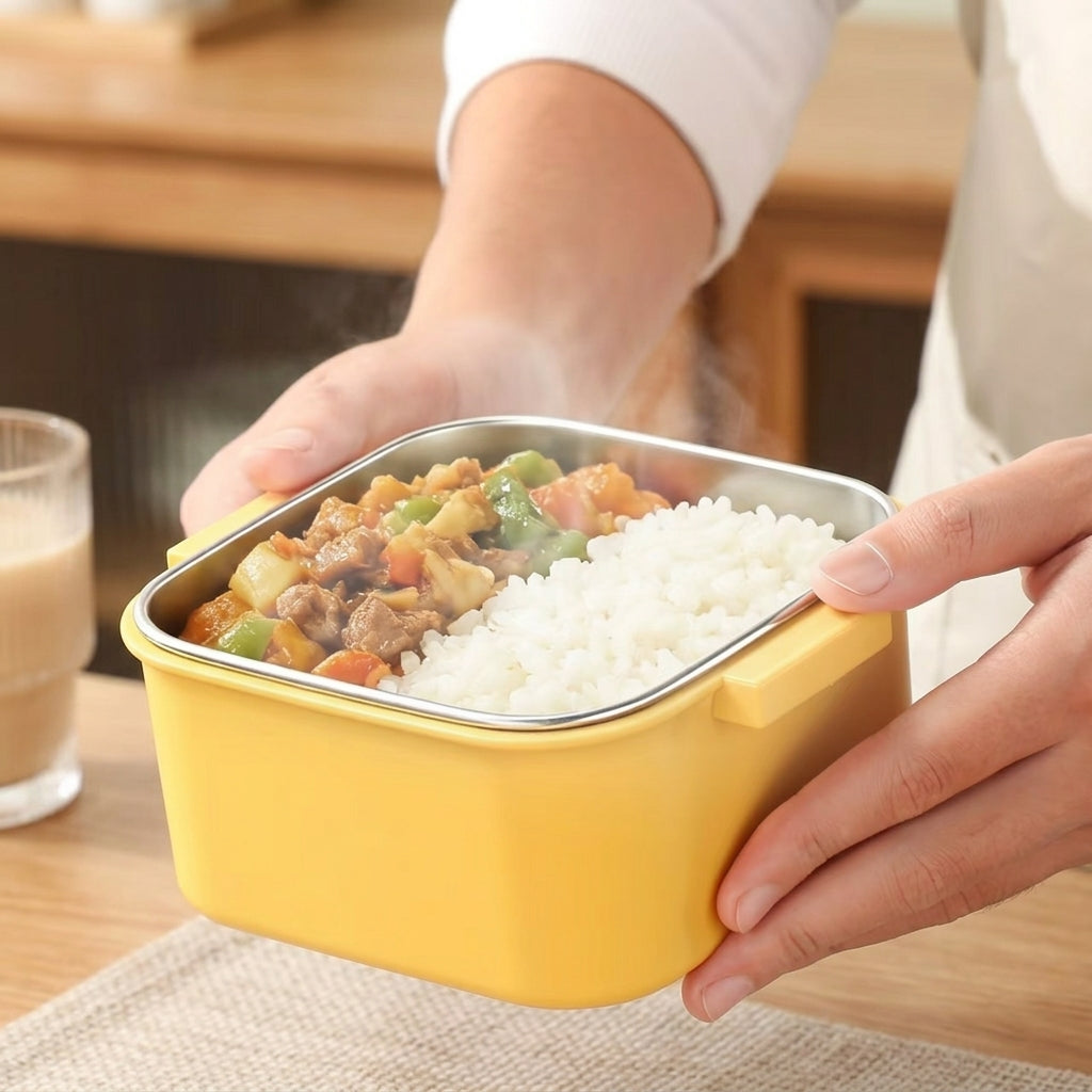 Multi-Layer Large 304 Steel Insulated Microwave Lunch Box