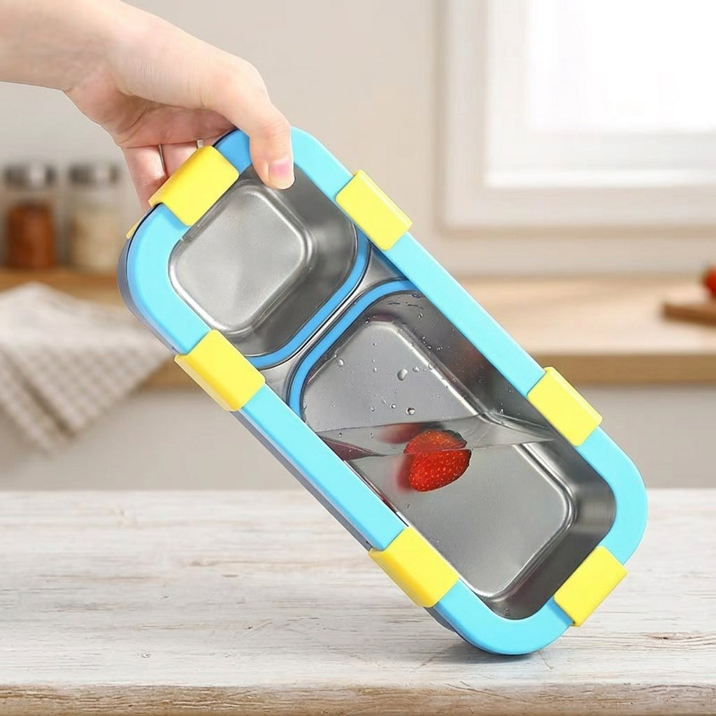 Divided Microwave Safe Bento Box with Fork & Spoon